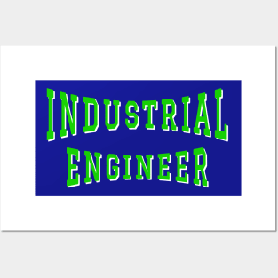 Industrial Engineer in Green Color Text Posters and Art